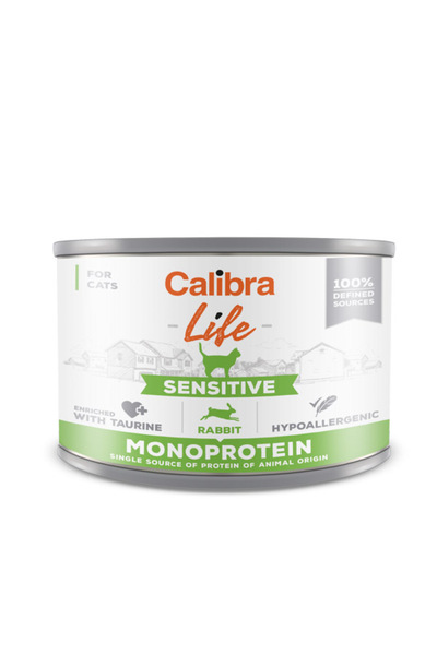 Brit Care Calibra Cat Life Can Sensitive Rabbit 200 γρ.
