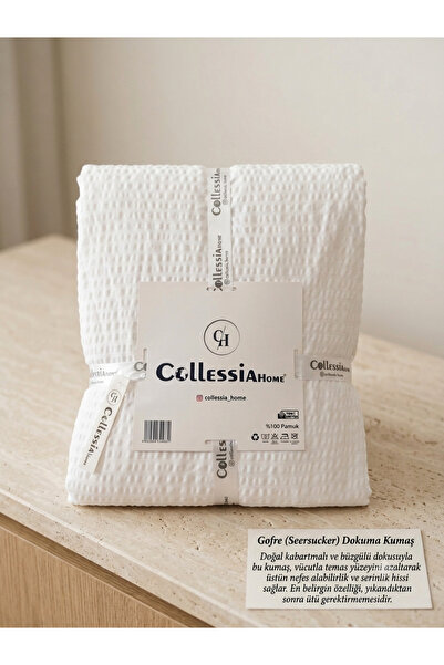 CollessiaHome 100% Cotton Satin Double Seersucker Elastic Bed Sheet Set - 83 ...