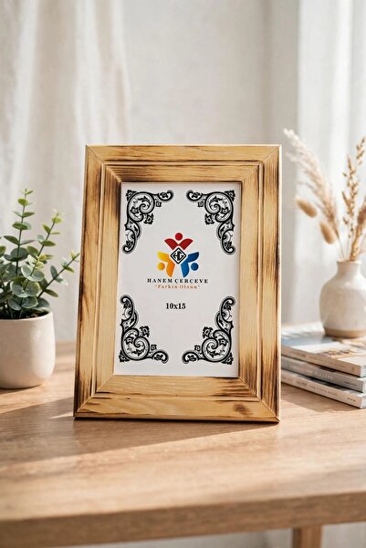 Ahşap 10x15 Cm Tekli Hem Yatay Hem Dikey Fotoğraf Çerçevesi-natural