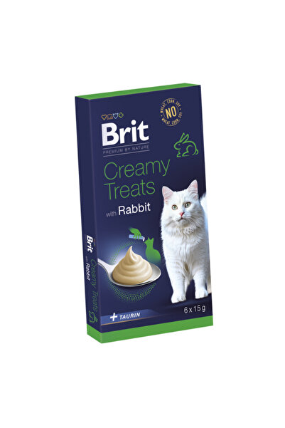 Brit Care Brit Premium by Nature Cat Κρεμώδεις Λιχουδιές με Κουνέλι 6x15 γρ.