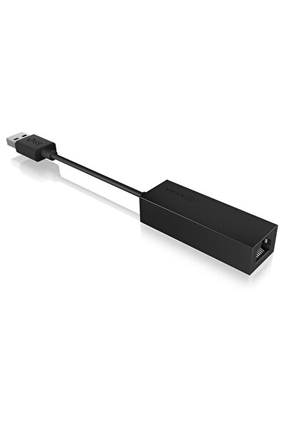 ICY BOX USB 3.2 (Gen 1) to Gigabit RJ-45 NETWORK ADAPTER, plastic, black, "IB...