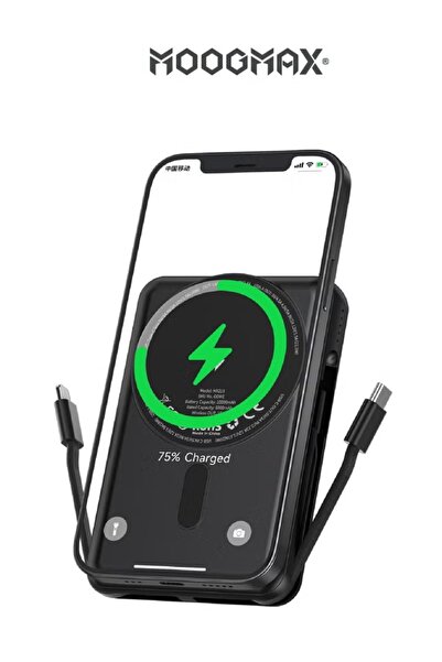 Generic بنك طاقة لاسلكي - مغناطيسي - سعة 10,000 مللي أمبير - 3 منافذ USB [1xT...