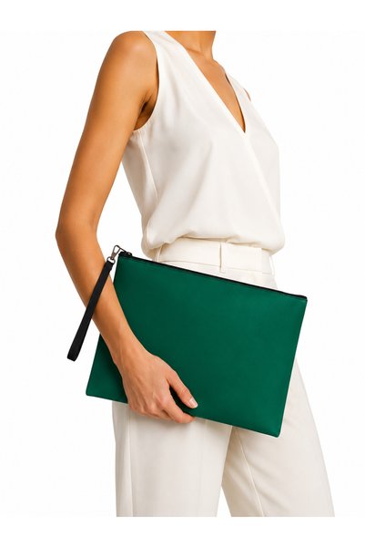 Wallery Bags El Portföyü Clutch Çanta Bilek Askılı Fermuarlı Kadın Çantası