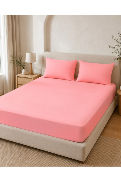 H&F Trendline King Size Double Elastic Sheet Set 180X200 cm + 2 Pieces 50X70 ...