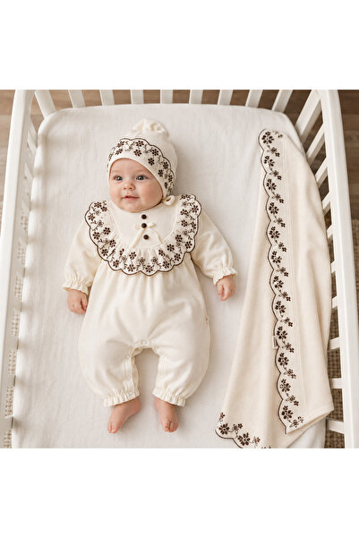 lisaloom baby & kids Vintage Bloom 0-3 Months Baby Girl Embroidered Lace Set ...