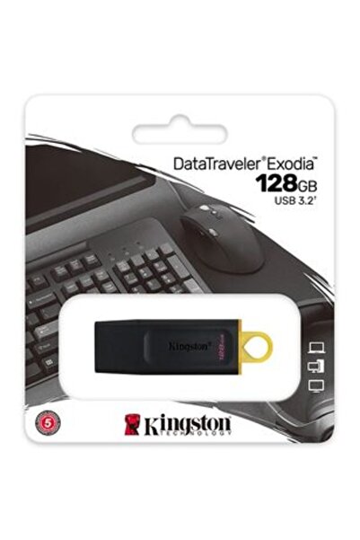 Kingston Memorie USB 3.2 / 3.1 / 3.0 / 2.0 Kingston, 128GB, DataTraveler, Bla...