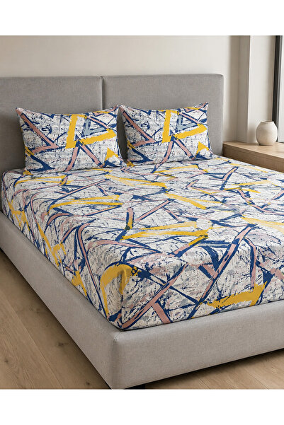 H&F Trendline King Size Double Elastic Sheet Set 180X200 cm + 2 Pieces 50X70 ...