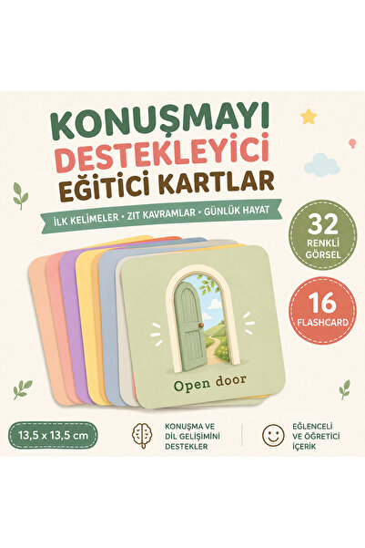 lnly Çocukların Konuşmasını Destekleyen Eğitici Konuşma Kartları – Kelime Dağ...