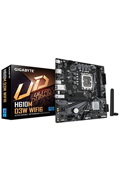 Gigabyte Placa de baza H610M D3W WIFI6, DDR5, LGA1700, mATX, BT, Negru "H610M...