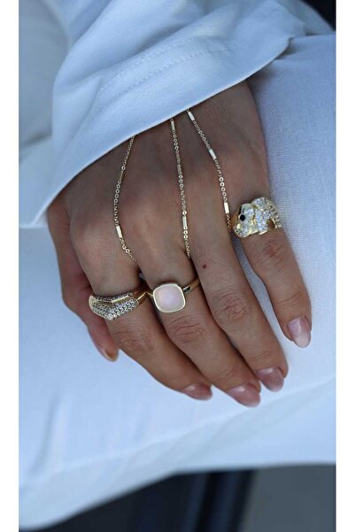 Bubbleatelier Gold Fil Serçe Parmak Yüzüğü (Ayarlanabilir)