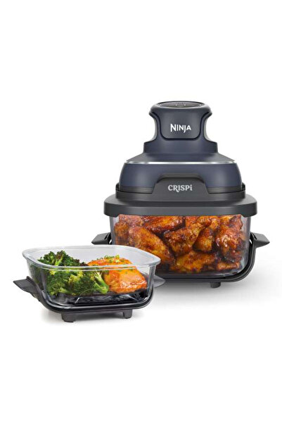 NINJA Friteuză cu aer cald CRISPi 4 în 1 FN101, PowerPod 1700W, 3.8L/1.4L, 2 ...