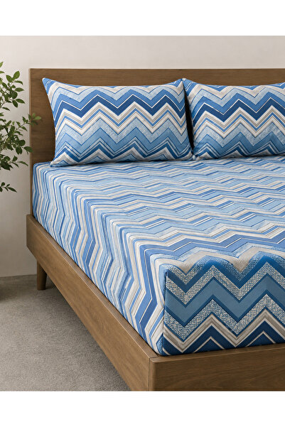 H&F Trendline King Size Double Elastic Sheet Set 180X200 cm + 2 Pieces 50X70 ...
