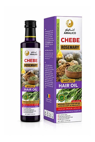 Amalico Chebe Rosemary Hair Oil 200ml - Hair Growth & Anti-Hair Fall Treatment