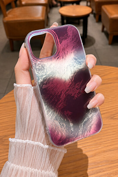 EDELFU iPhone 15 / 14 / 13 uyumlu - BORDO KALP Aurora Kapak, Soyulmaz ve Sara...