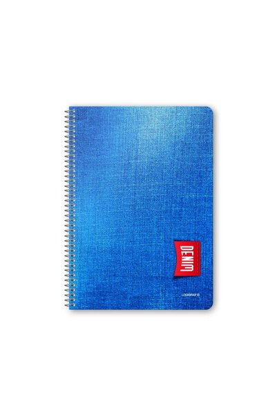 LOGIGRAF Denim Τετράδιο Σπιράλ Wirelock B5/17Χ25 3Θ 90Φ (713)