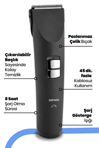 GOLDMASTER 19in1 2 Cihazlı Erkek Bakım Seti 15in1 + 4in1 Saç Sakal Kesme Tıraş Makinesi Kablolu Kablosuz