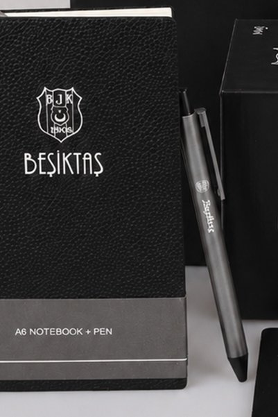 Beşiktaş Özel Kutulu Lisanslı A6 Suni Deri Bloknot&Tükenmez Kalem,Kupa,Kupa Altlığı Seti