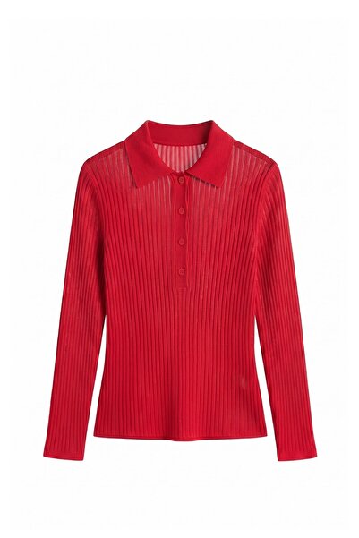 Havoş Crvena polo prozirna bluza