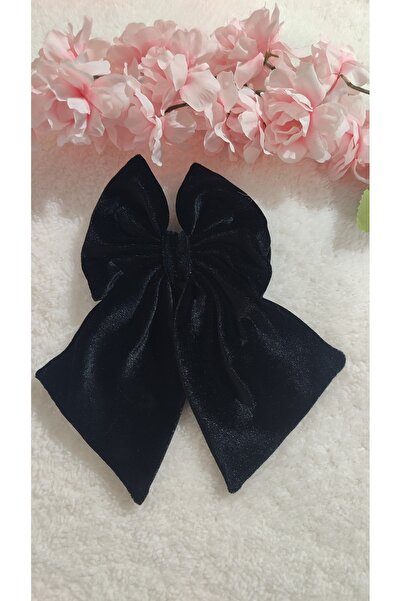 Çiğdem Tuhafiye Velvet Tulip Bow, Clip-On Bow Buckle
