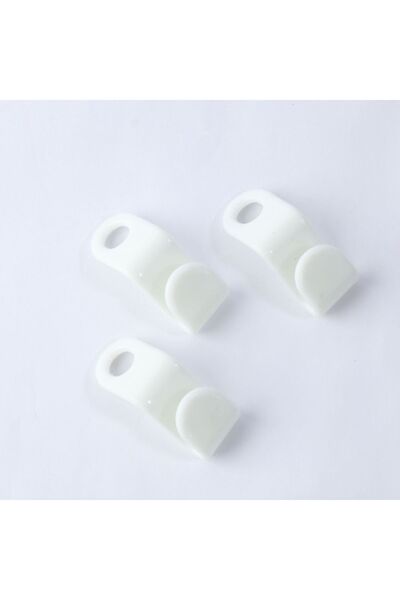 OEM Set of 3 hooks for connecting hangers efficiently, white in color and dur...