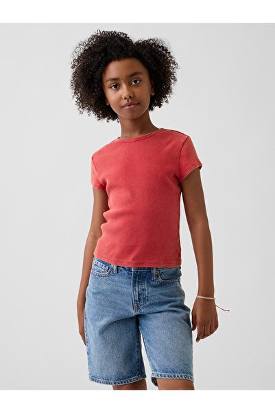 GAP Kız Çocuk Kırmızı Fitilli T-Shirt