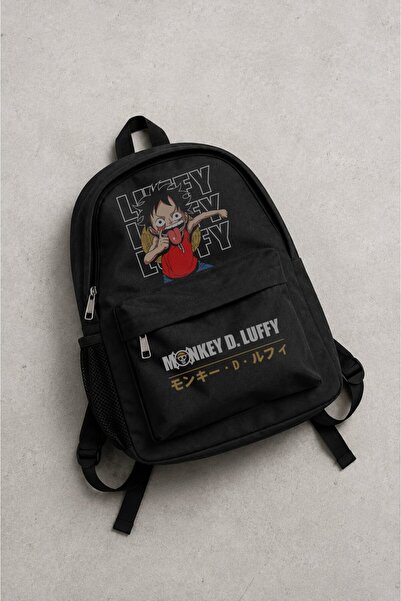 Fuddy Moda Unisex One Piece Luffy Printed Backpack, Anime Themed School Bag