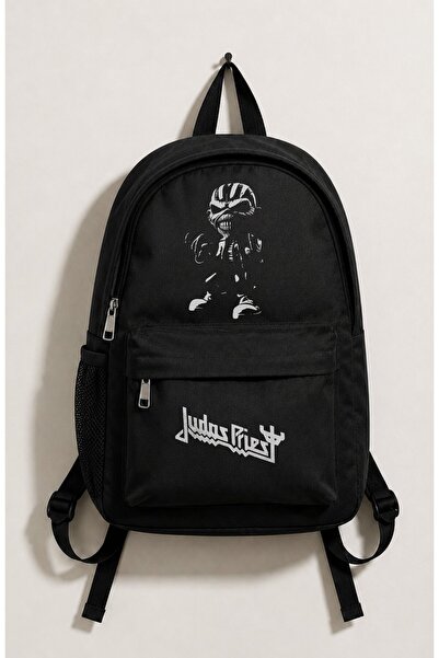 Fuddy Moda Unisex Judas Priest Printed Backpack, Rock Band Themed School Bag