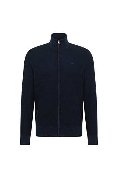 Mustang Herren Strickjacke - Escondido, Stehkragen, Zip, Regular Fit, Baumwolle