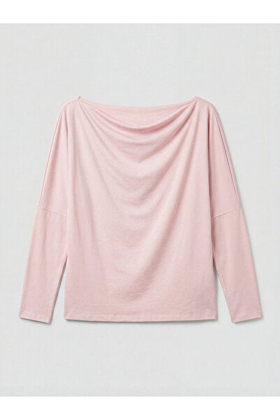 LC Waikiki Ozmarka New Season Boat Neck Drapey Blouse