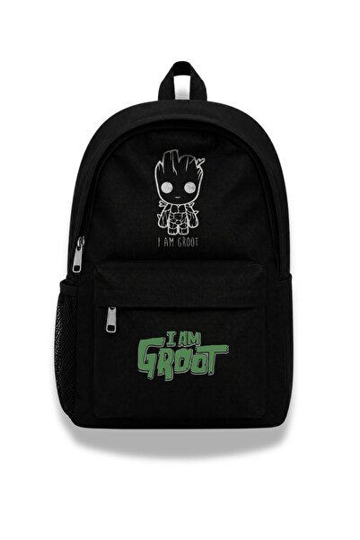 Fuddy Moda Unisex I Am Groot Printed Backpack, Movie Character Themed School Bag