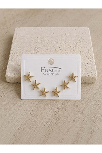nunu takı Sea Star Gold Six-Piece Earrings