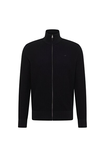 Mustang Herren Strickjacke - Escondido, Stehkragen, Zip, Regular Fit, Baumwolle