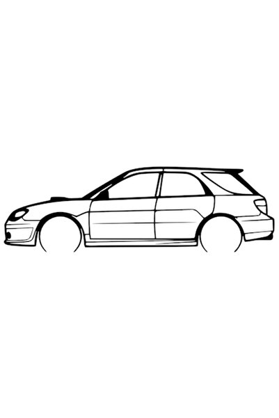 OEM Decorație Subaru WRX Wagon 2007 – Siluetă 3D, design auto minimalist