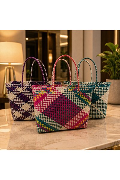 AFLM Crafts Women's Handwoven Bayong Bag – Assorted Colors, Medium – Alisha