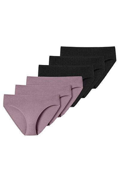 Schiesser Damen Slips 6er Pack - Jazz-Pants, Cotton Essentials, Basic, Stretch