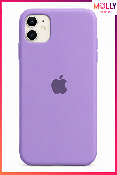 Molly iPhone 11 İçin Lavanta Lansman Soft İçi Kadife Mat Silikon Kılıf