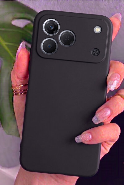 Rivor Tecno Spark 50 4G Uyumlu Kılıf Kamera Korumalı Klasik Mat Siyah Renkli ...