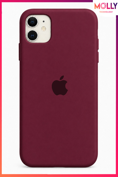 Molly iPhone 11 İçin Vişne Çürüğü Lansman Soft İçi Kadife Mat Silikon Kılıf