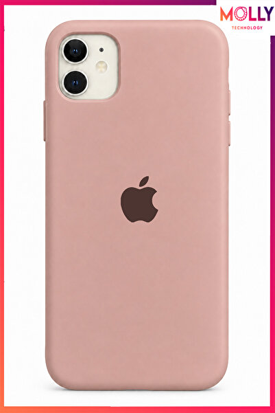 Molly iPhone 11 İçin Kum Pembesi Lansman Soft İçi Kadife Mat Silikon Kılıf