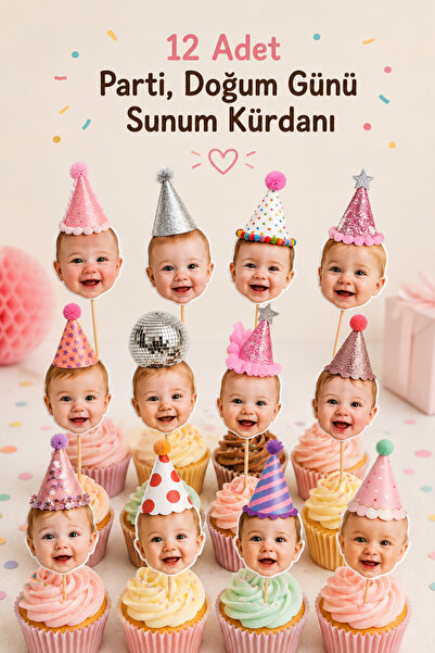 #BebekSüs Doğum Günü Ve Parti Sunum Kürdanı El yapımı Doğum Günü Süsü