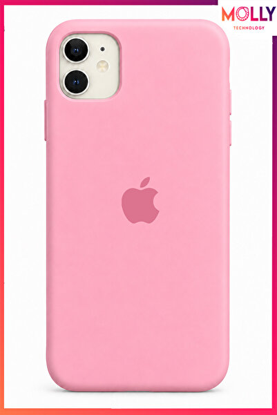 Molly iPhone 11 İçin Pamuk Şeker Lansman Soft İçi Kadife Mat Silikon Kılıf