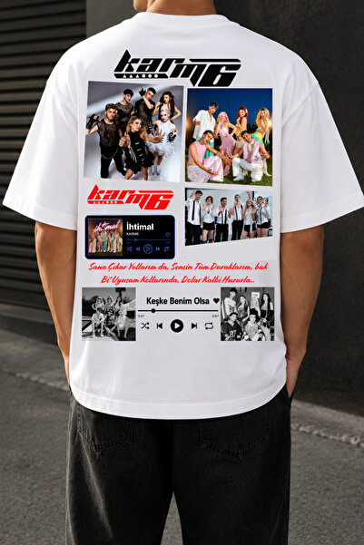 shidumanlar KARM6 Grup Unisex T-shirt Özel Tasarım Baskılı Oversize Pamuklu K...