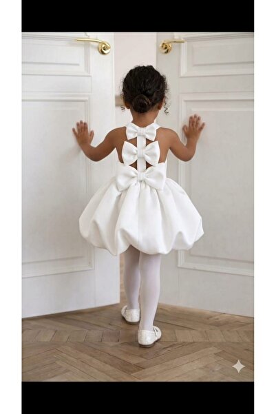 tunay moda Bow Detailed Dress Graduation, Eid, Party, Prom Girl Children's Ba...