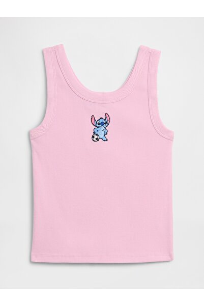 GAP Kız Çocuk Pembe Disney Lilo ve Stitch Fitilli Atlet