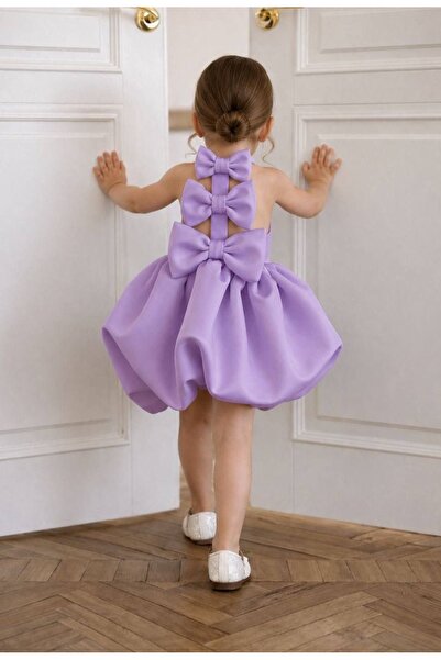 tunay moda Bow Detailed Dress Graduation, Eid, Party, Prom Girl Children's Ba...