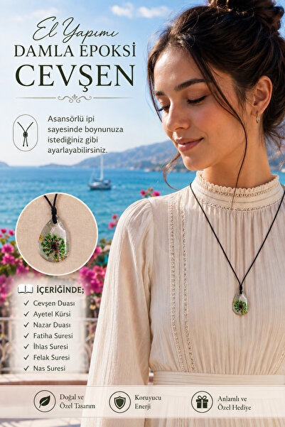 hennadibace Epoksi Boyun Cevşeni (El işçiliği) Cevşenül Kebir,Nazar Ayeti,Aye...