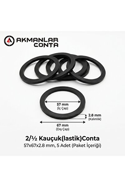 2/½ Kauçuk(lastik) Conta 57x67x2.8 mm 5 Adet