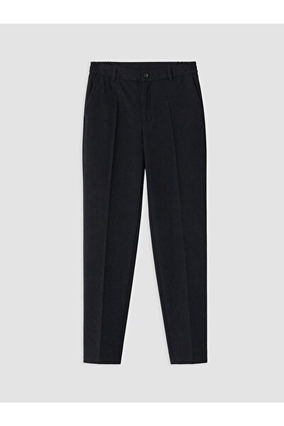LC Waikiki Southblue Navy Blue Relax Fit Men's Pleated Trousers with Elastic ...