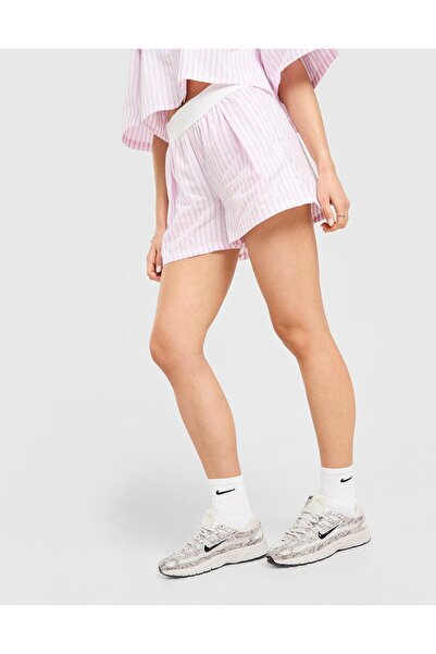 Nike Offline Woven Poplin Stripe Short Kadın Mor Şort bol kalıp Melısa Spor I...