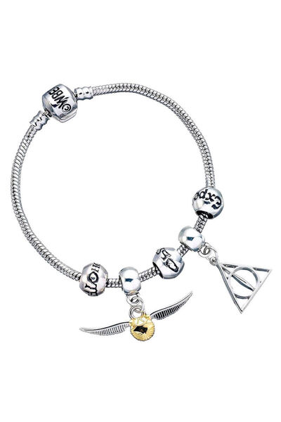 The Carat Shop Harry Potter Deathly Hallows Snitch 3 Spellbeads silver charm ...